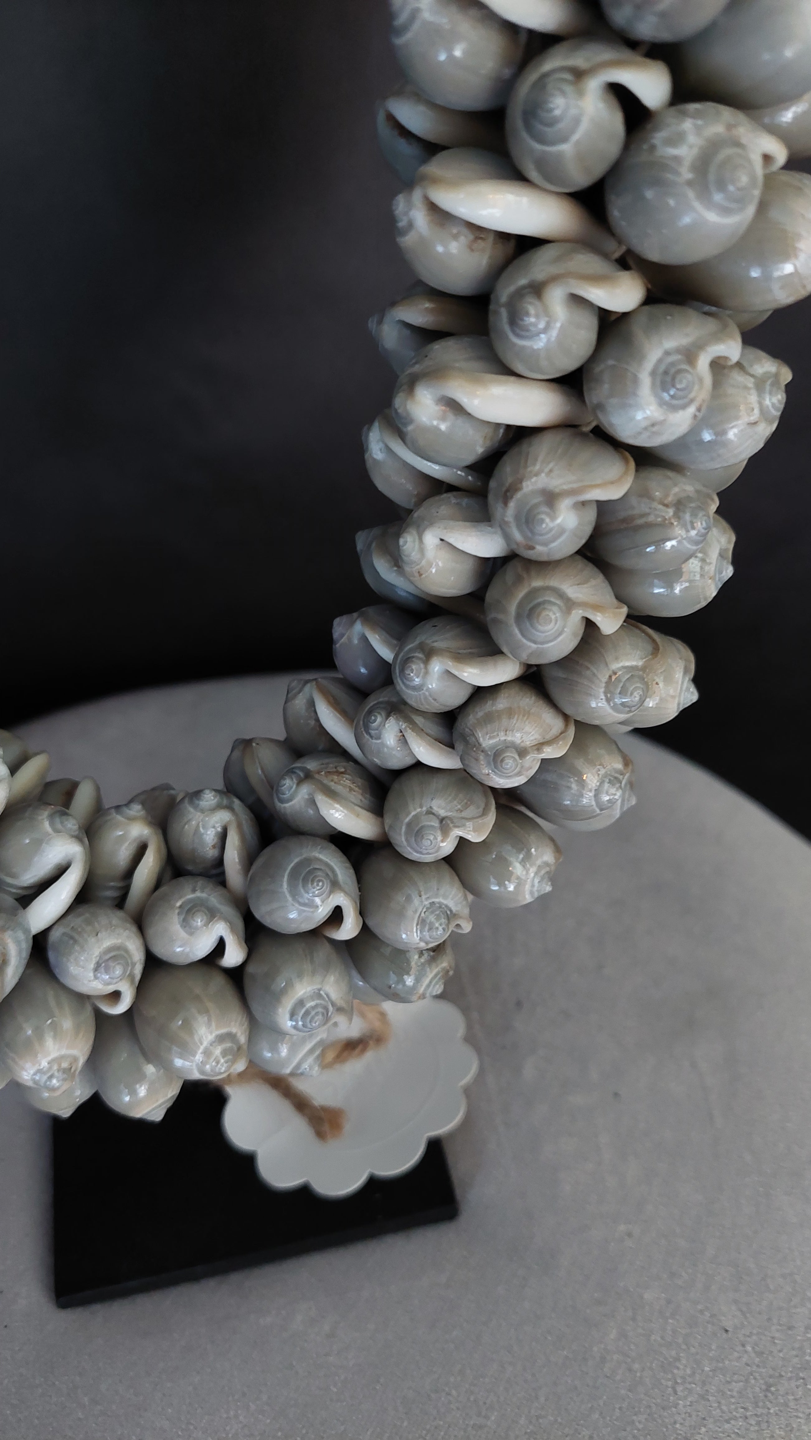 Schelpenornament grijs