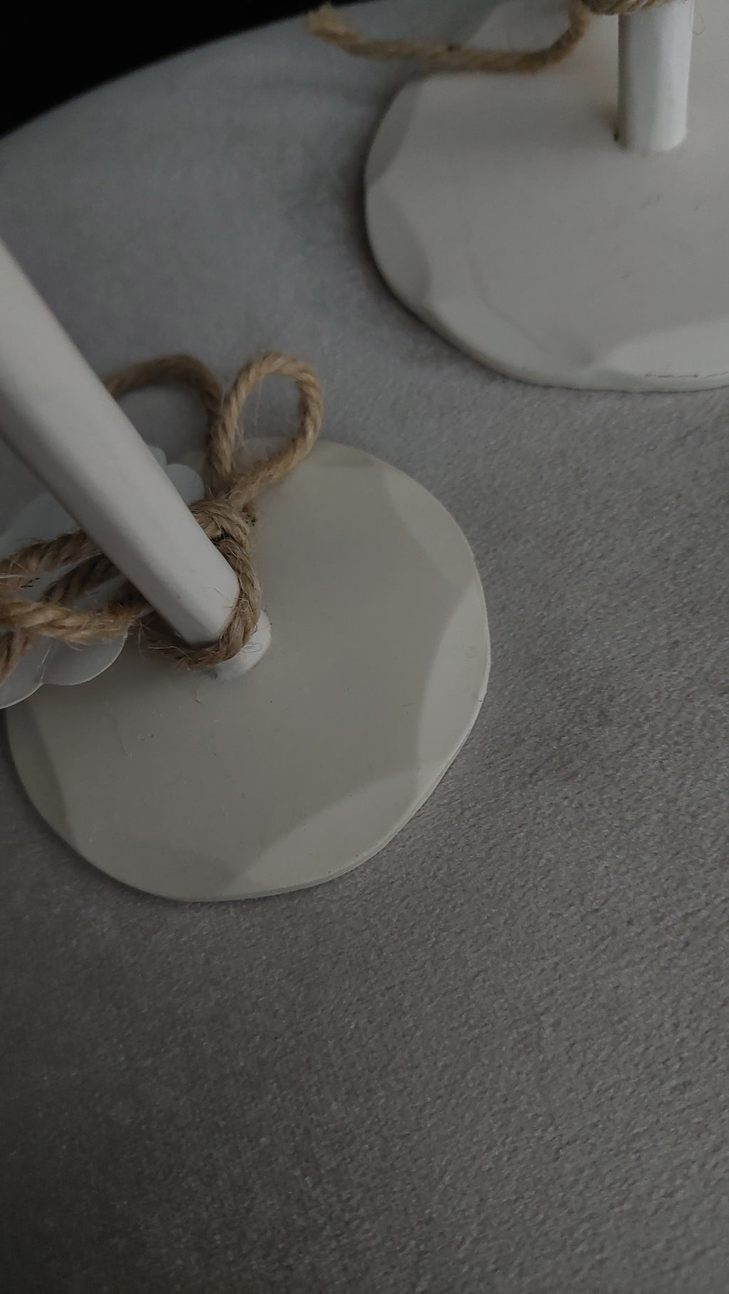 Kaarsenstandaard steen beige groot