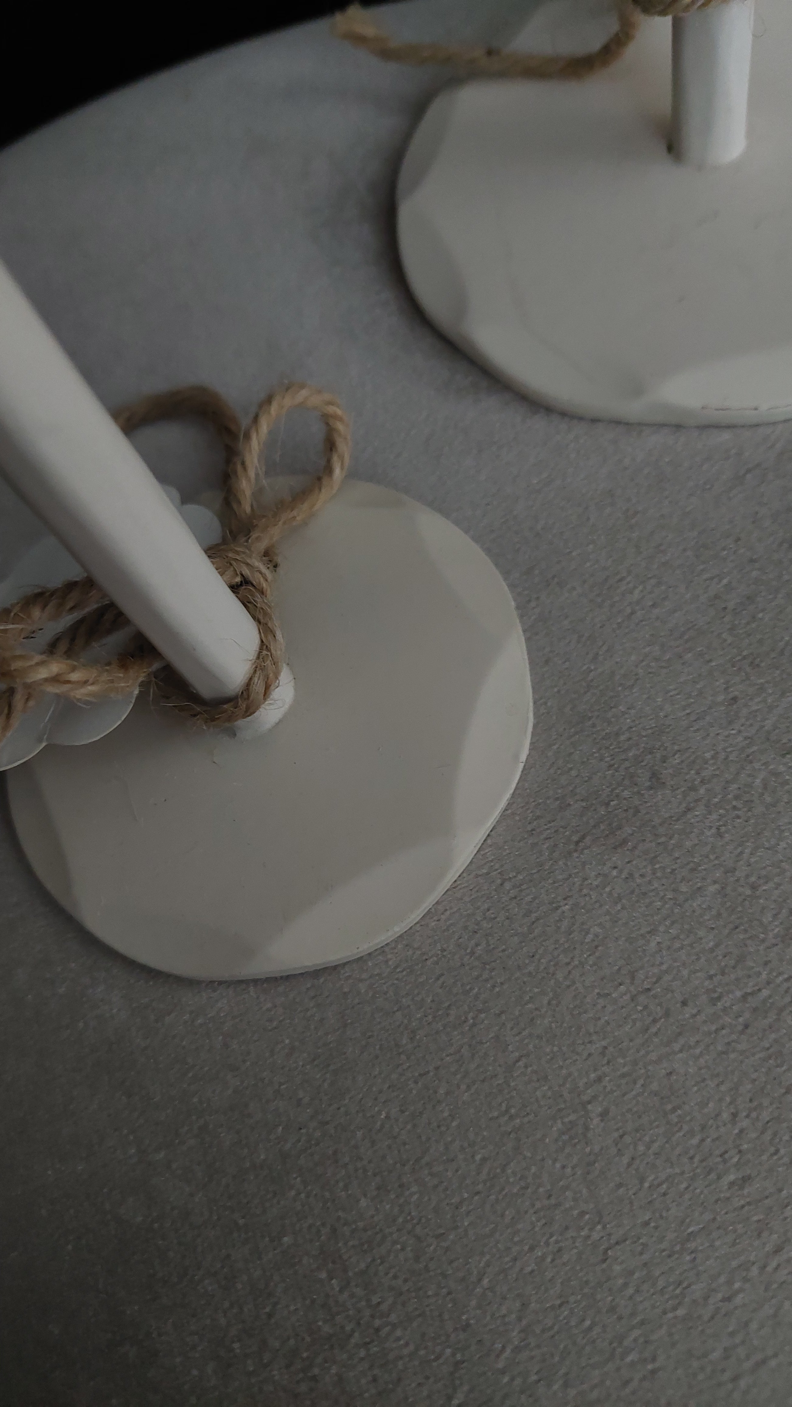 Kaarsenstandaard steen beige klein