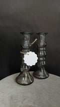 Kaarsenstandaards bruin glas