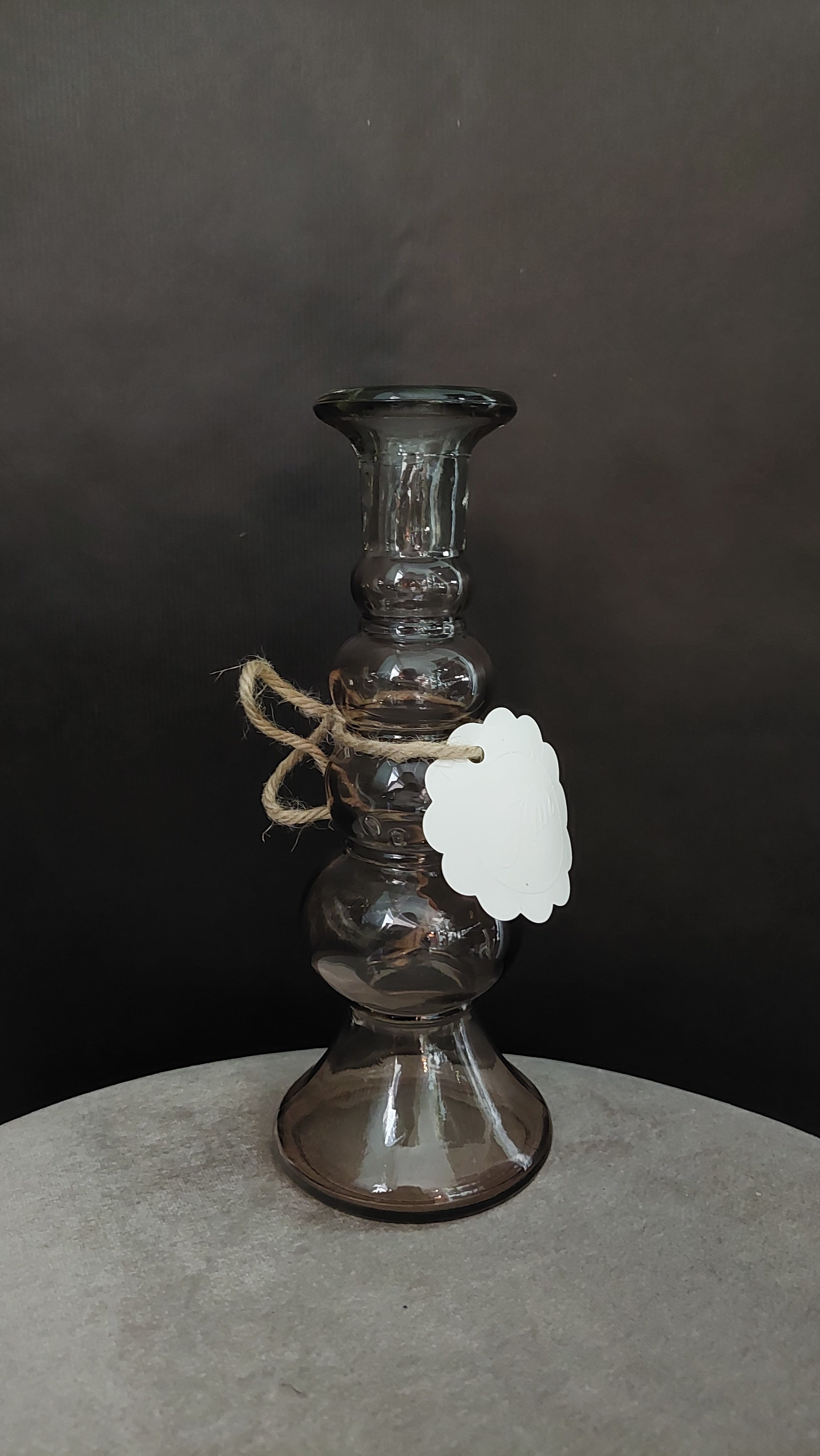 Kaarsenstandaards bruin glas