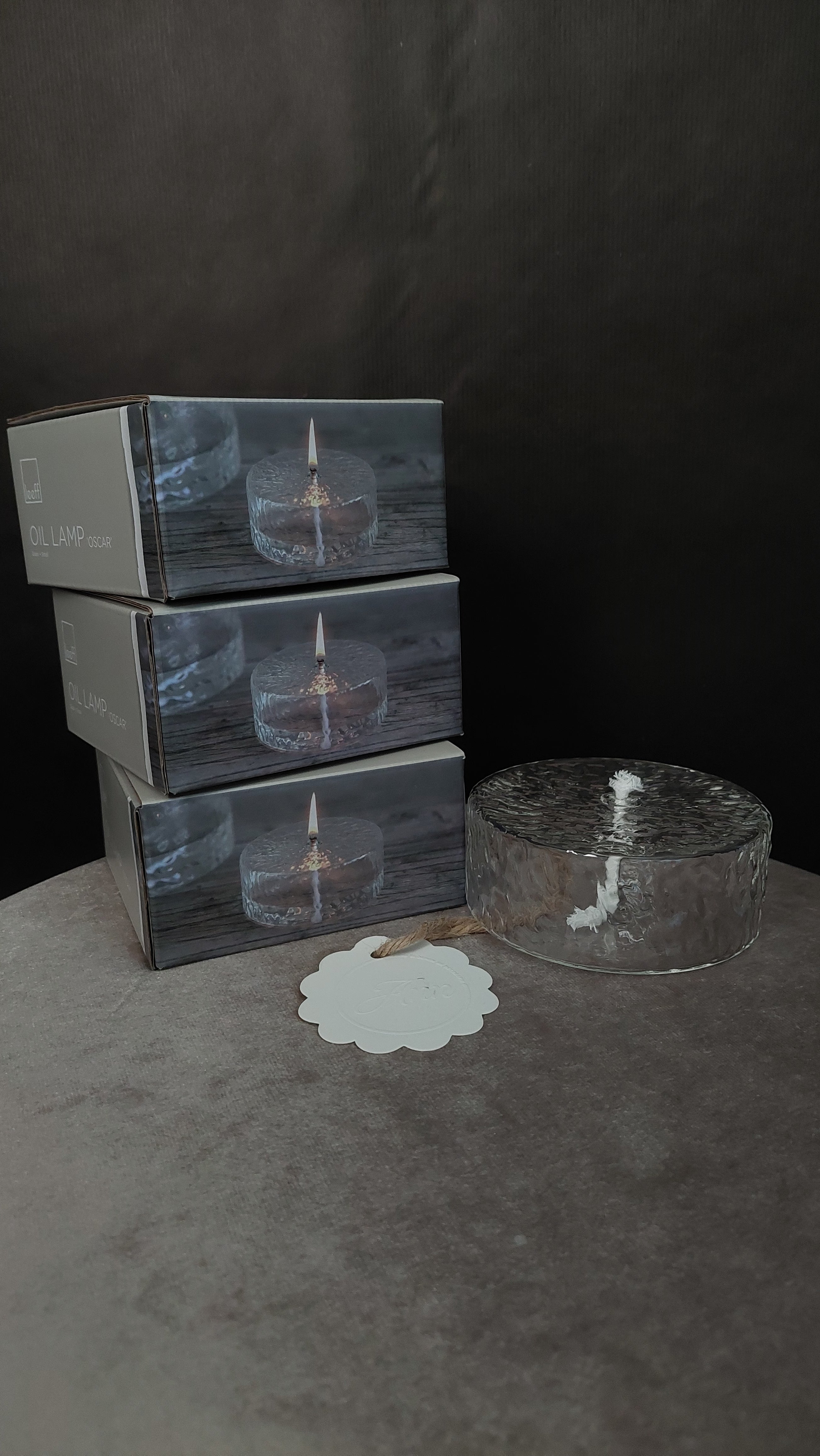 Olielamp klein met 1 lont