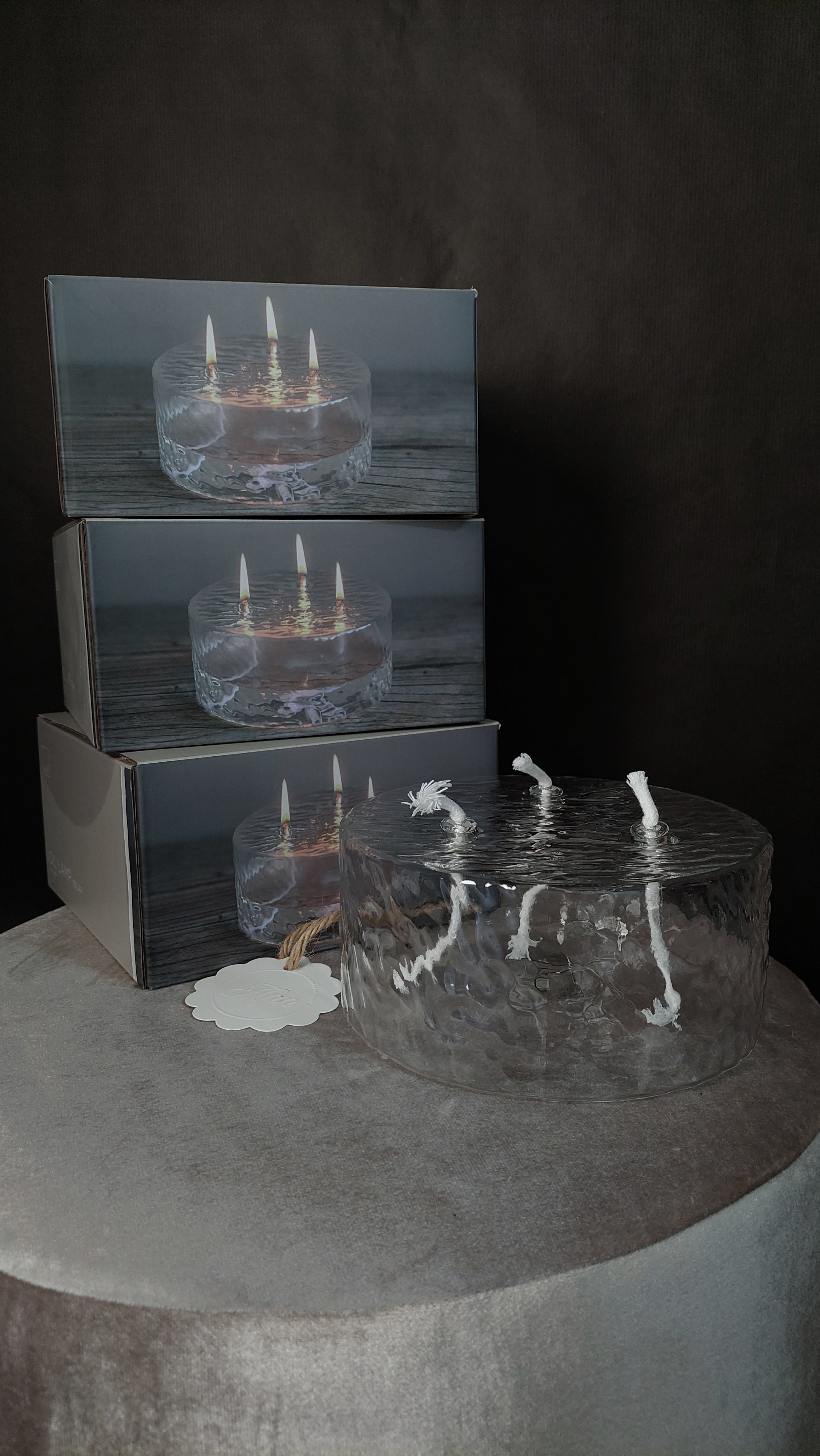 Olielamp met 3 lonten