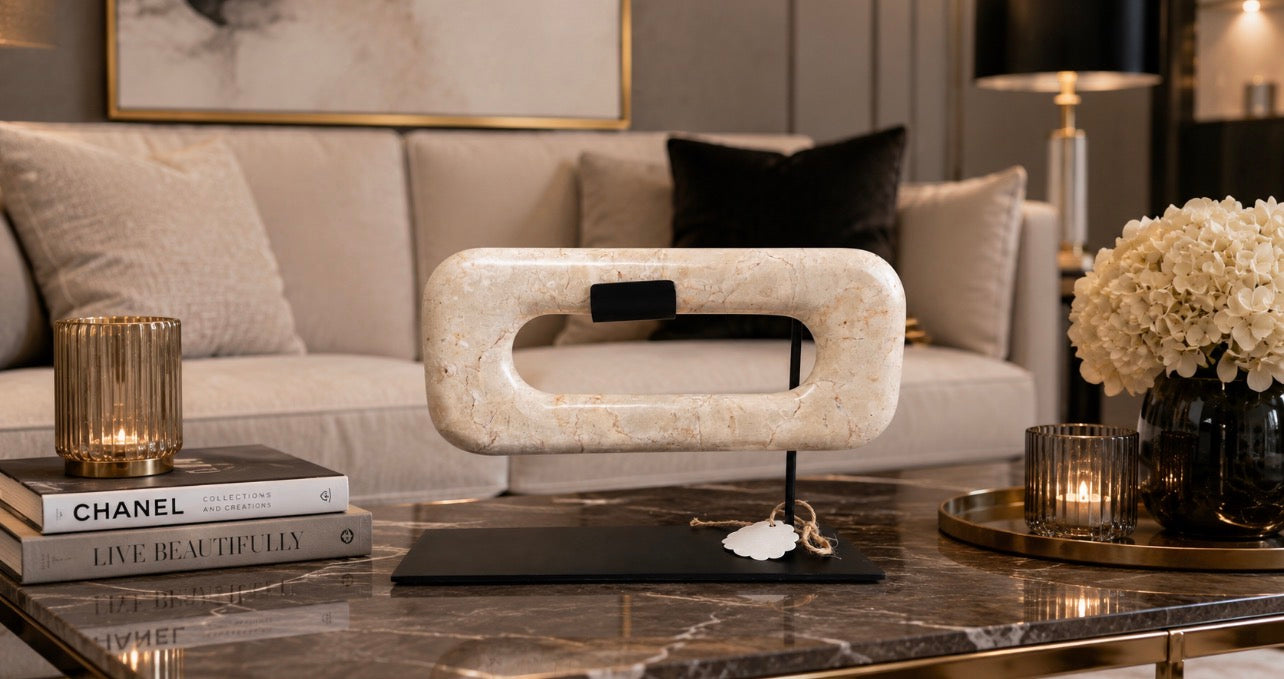 Marmeren Decoratieobject op Standaard