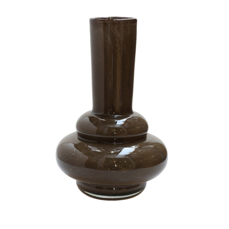Vase The World – Glazen Vaas Donkerbruin 36 cm