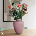 Vaas Tugela | Medium | Pastel Pink - Pastel Roze - Oud Rose | Mond geblazen glas | Ø28 x H36 cm