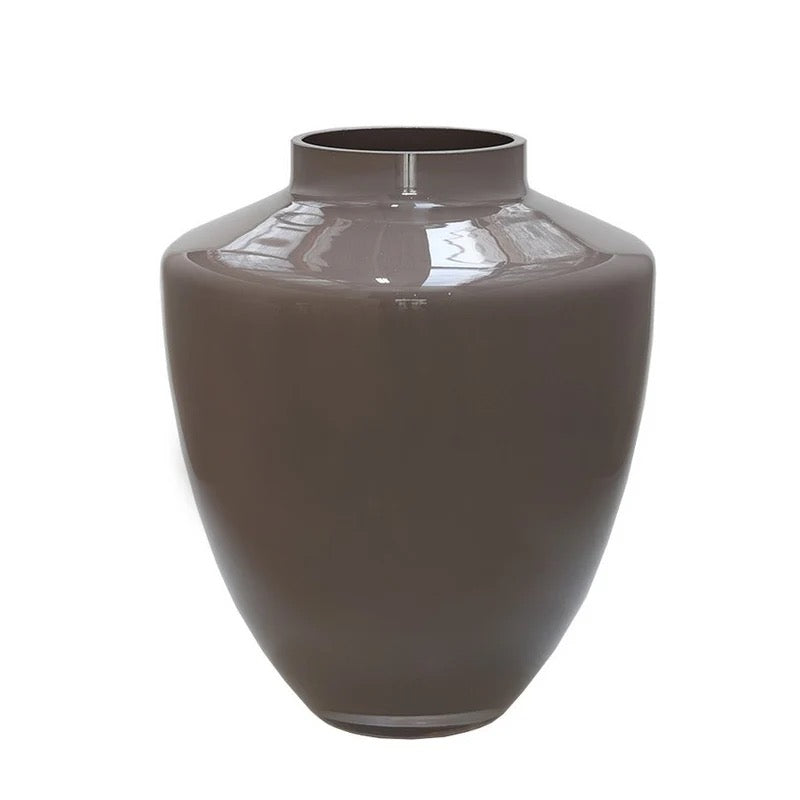 Tugela glazen vaas glans Earth bruin-grijs –  | Vase The World | maat s