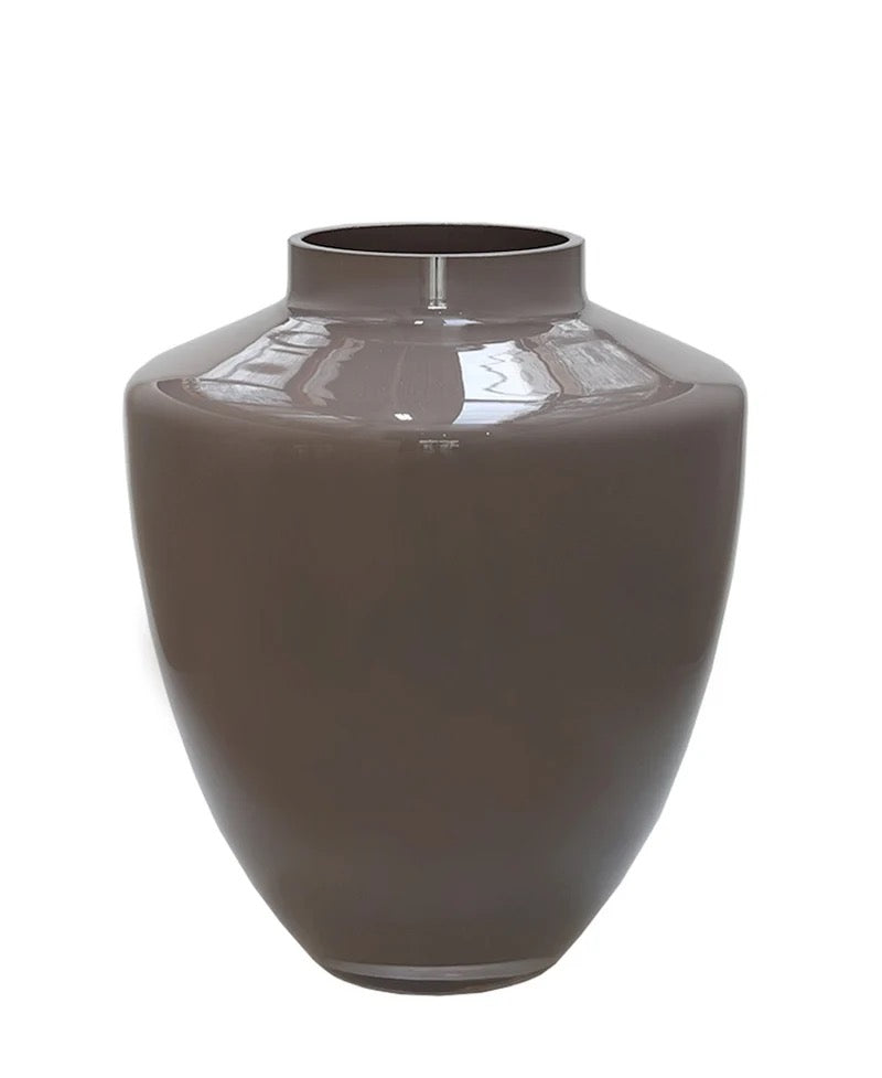 Vaas Tugela | Earth - Taupe | Mond geblazen glas | Ø24,5 x H29 cm