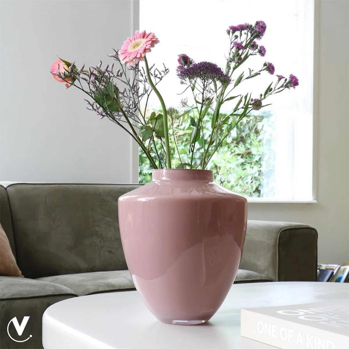Vase Tugela S pastel pink D24 x H29 cm