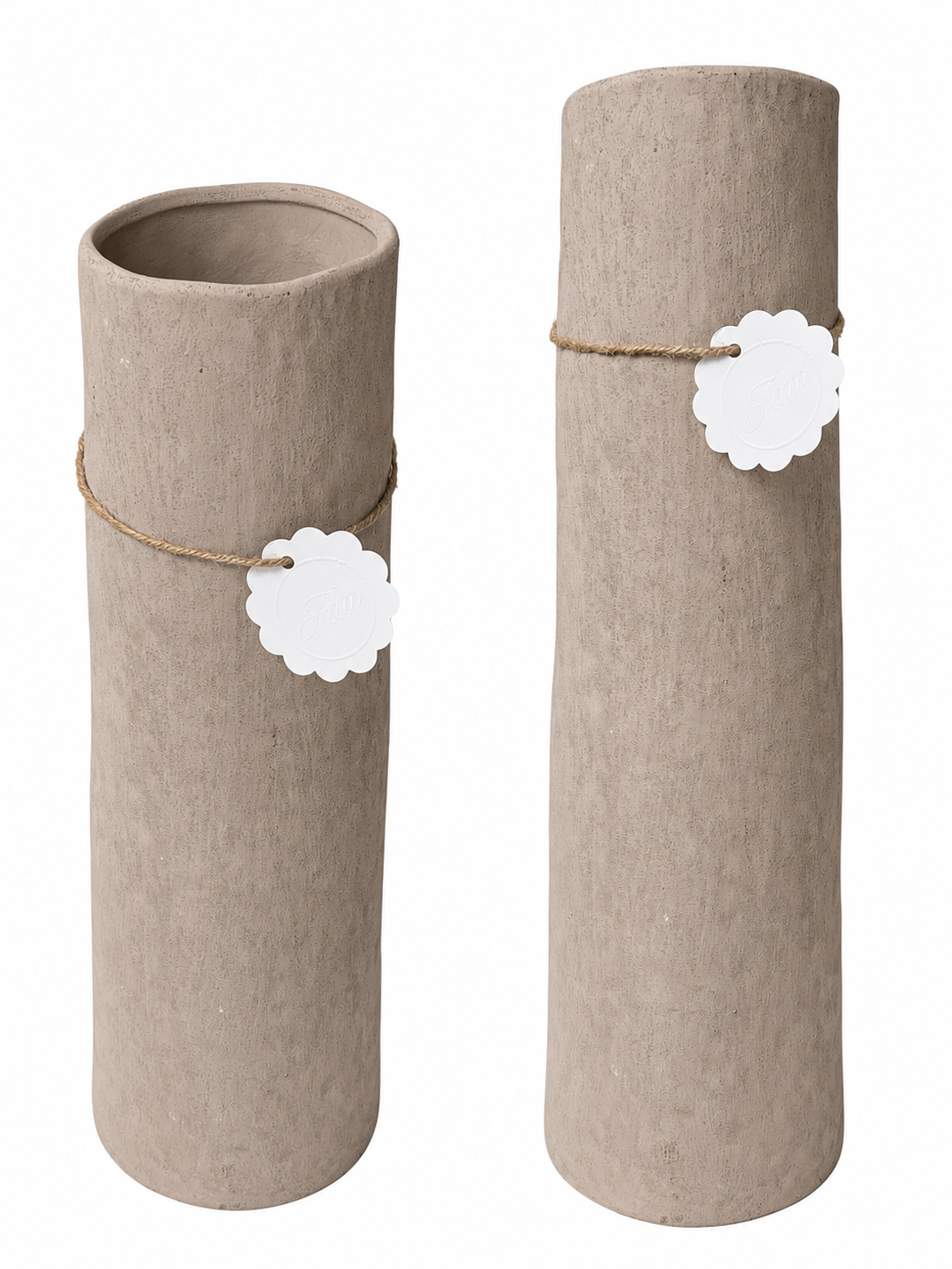 Cilindervaas – 50 cm hoog – Taupe