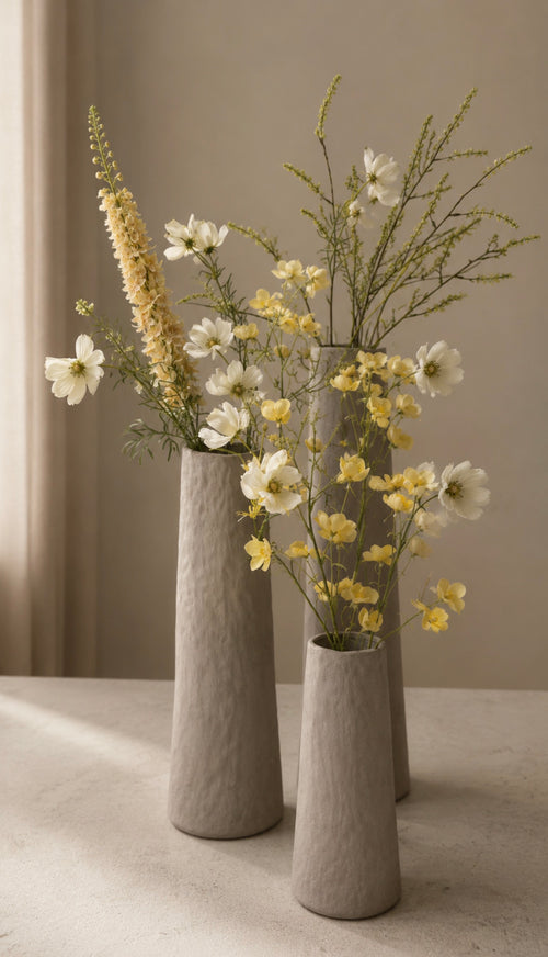 Cilindervaas – 55 cm hoog – Taupe