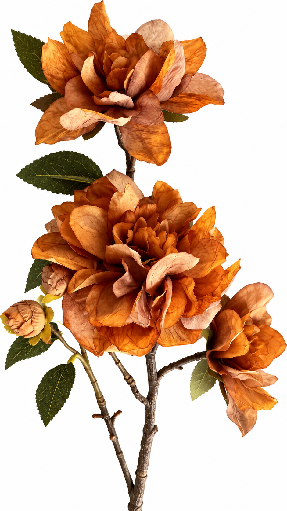 Kunstbloem Magnolia Rust